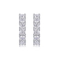 Pursuit Moissanite Hoop Earrings in Sterling Silver