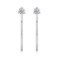 Whimsy Moissanite Open Hoop Earrings in Sterling Silver