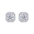 Rosa 1 Carat Moissanite Stud Earrings in Sterling Silver