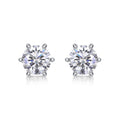 Sentinel 1 Carat Moissanite Stud Earrings in Sterling Silver
