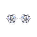 Poise Moissanite Stud Earrings in Sterling Silver