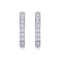 Wrap Moissanite Huggie Hoop Earrings in Sterling Silver
