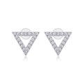 Apex Moissanite Triangle Stud Earrings in Sterling Silver