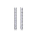 Linq Moissanite Huggie Hoop Earrings in Sterling Silver