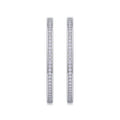 Circa Moissanite Hoop Earrings in Sterling Silver