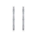 Aura Moissanite Hoop Earrings in Sterling Silver