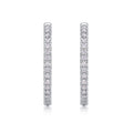 Lustre Moissanite Hoop Earrings in Sterling Silver