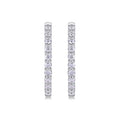 Ligne Moissanite Baguette Hoop Earrings in Sterling Silver