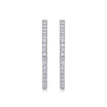 Octave Moissanite Hoop Earrings in Sterling Silver
