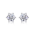 Solace 1 Carat Moissanite Stud Earrings in Sterling Silver