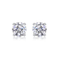 Clarity 1 Carat Moissanite Stud Earrings in Sterling Silver