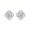Amity Moissanite Love Knot Stud Earrings in Sterling Silver