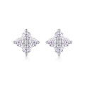 Frostine Moissanite Cluster Stud Earrings in Sterling Silver