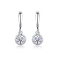 Droplet Moissanite Drop Earrings in Sterling Silver