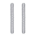 Fine Moissanite Hoop Earrings in Sterling Silver