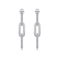 Circo Moissanite Hoop Earrings in Sterling Silver