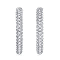 Eternel Moissanite Hoop Earrings in Sterling Silver