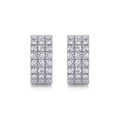 Pendel Moissanite Drop Huggie Hoop Earrings in Sterling Silver