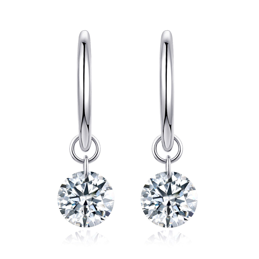 Farfalle 3 Carat Moissanite Butterfly Stud Earrings in Sterling Silver