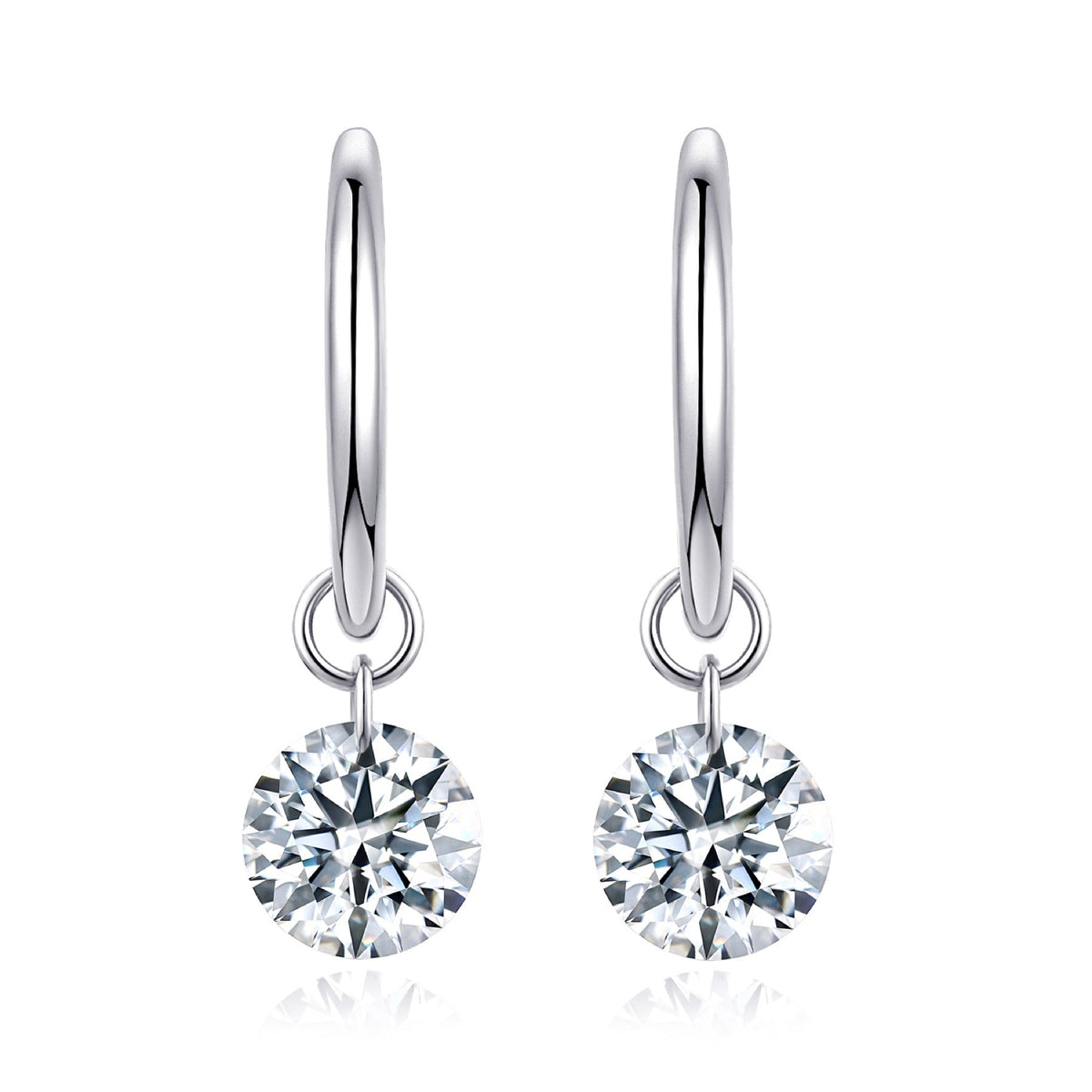 Farfalle 3 Carat Moissanite Butterfly Stud Earrings in Sterling Silver