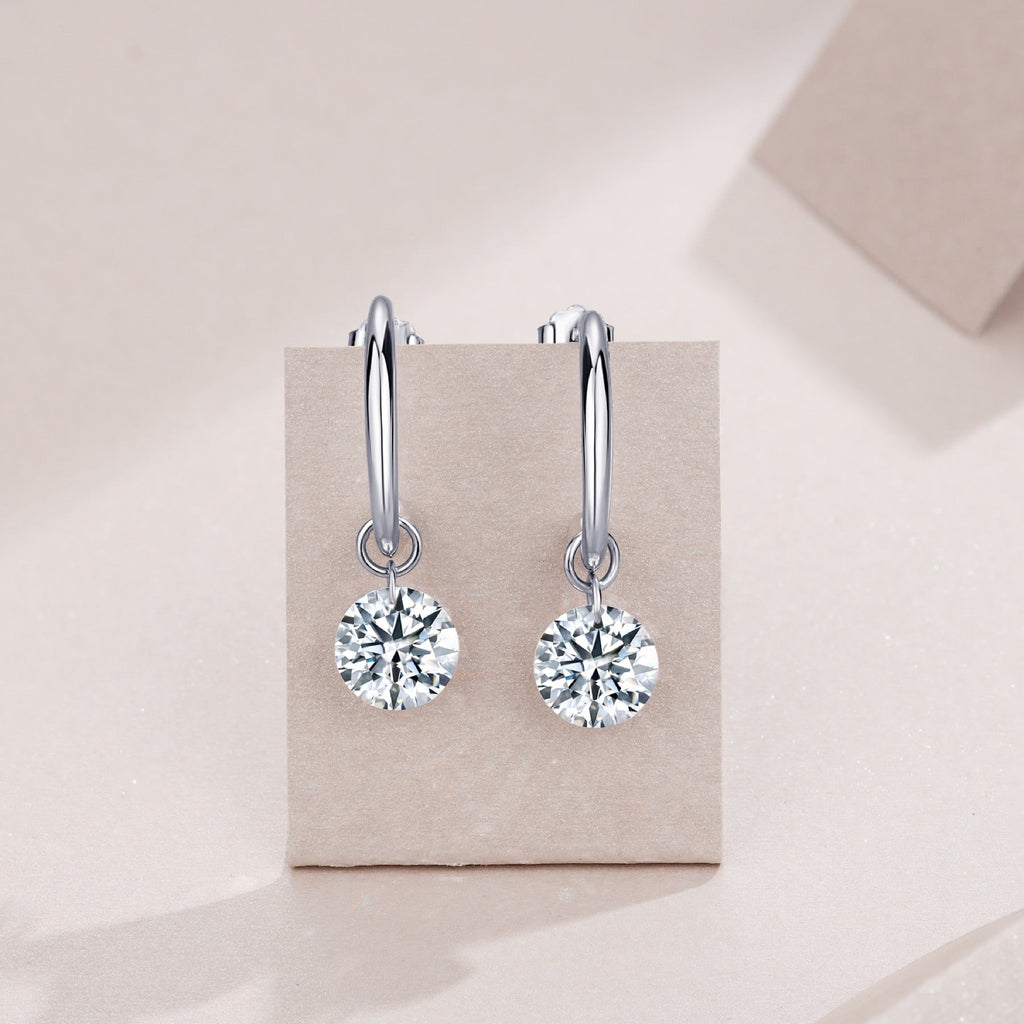 Farfalle 3 Carat Moissanite Butterfly Stud Earrings in Sterling Silver