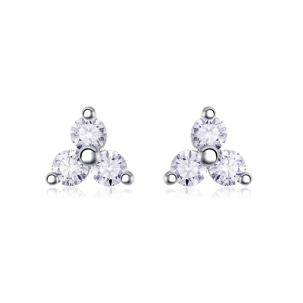 Celestia Moissanite Moon and Star Drop Earrings in Sterling Silver