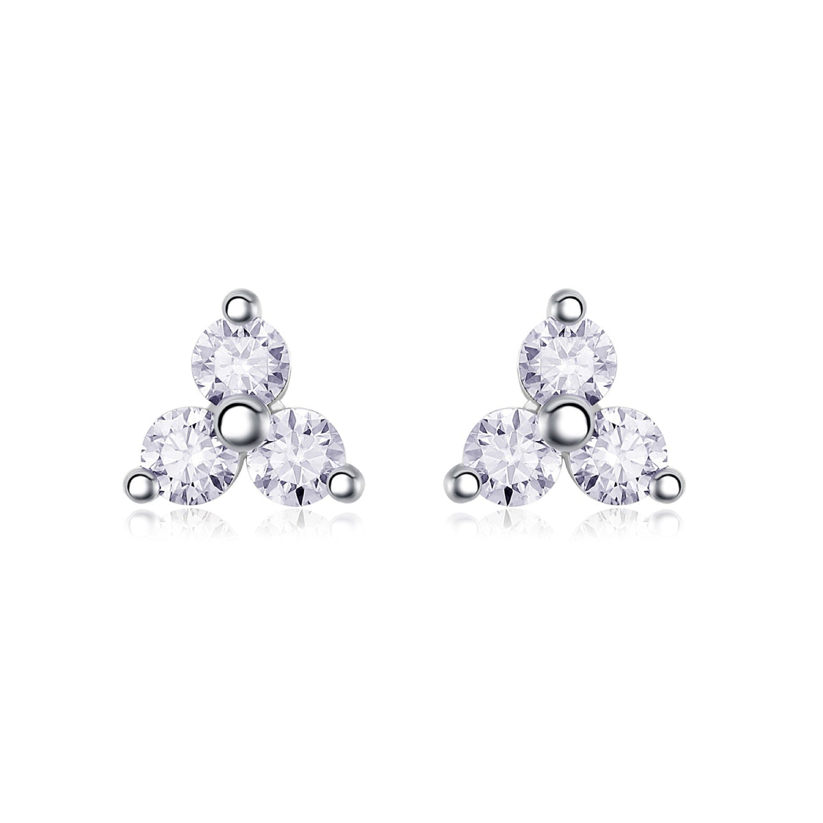 Celestia Moissanite Moon and Star Drop Earrings in Sterling Silver