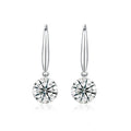 Rivulet Moissanite Three-Stone Drop Earrings in Sterling Silver