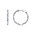 Aureo Moissanite Hoop Earrings in Sterling Silver