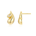 Rosee Moissanite Teardrop Stud Earrings in Gold-Tone Sterling Silver