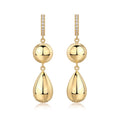 Calabash Moissanite Drop Earrings in Gold-Tone Sterling Silver
