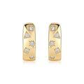 Cosmo Moissanite Huggie Hoop Earrings in Gold-Tone Sterling Silver