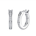 Rill Moissanite Huggie Hoop Earrings in Sterling Silver