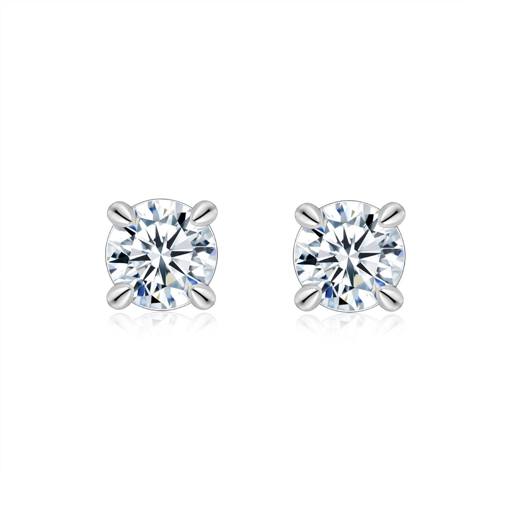 Prisma Moissanite Stud Earrings in Sterling Silver