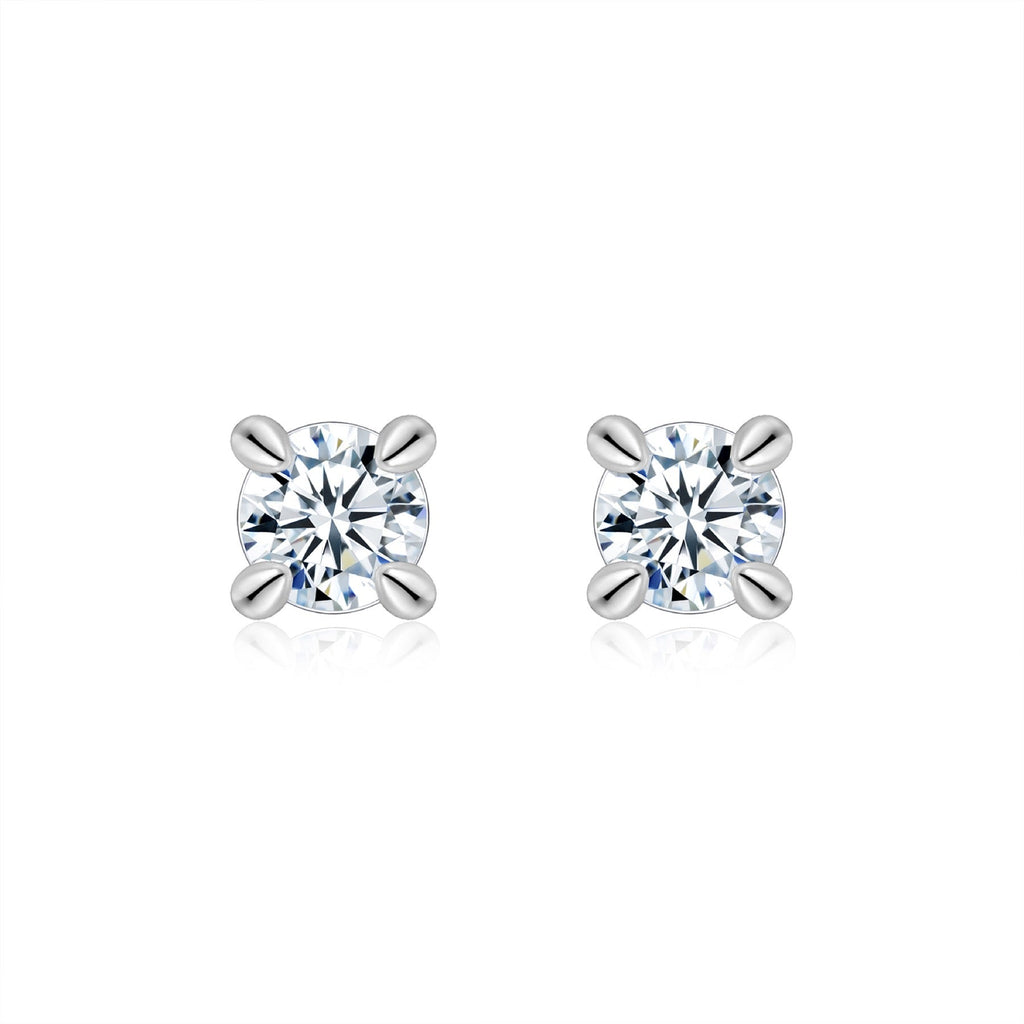 Prisma Moissanite Stud Earrings in Sterling Silver