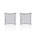 Shard Moissanite Pavé Stud Earrings in Sterling Silver