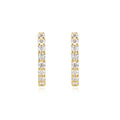 Goccia Moissanite Huggie Hoop Earrings in Gold-Tone Sterling Silver
