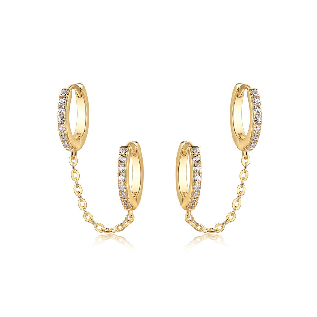 Manchette Moissanite Ear Cuff Earrings in Gold-Tone Sterling Silver