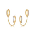 Manchette Moissanite Ear Cuff Earrings in Gold-Tone Sterling Silver