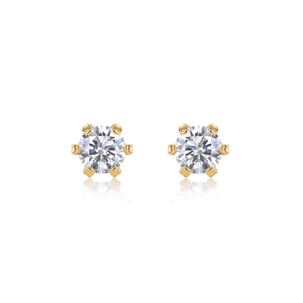 Manchette Moissanite Ear Cuff Earrings in Gold-Tone Sterling Silver