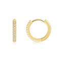 Orbita Moissanite Huggie Hoop Earrings in Gold-Tone Sterling Silver