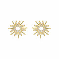 Raggio Moissanite Star Stud Earrings in Gold-Tone Sterling Silver