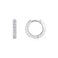 Filoro Moissanite Huggie Hoop Earrings in Sterling Silver