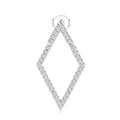 Aquilone Moissanite Rhombus Hoop Earrings in Sterling Silver
