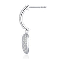 Pendente Moissanite Heart Drop Earrings in Sterling Silver