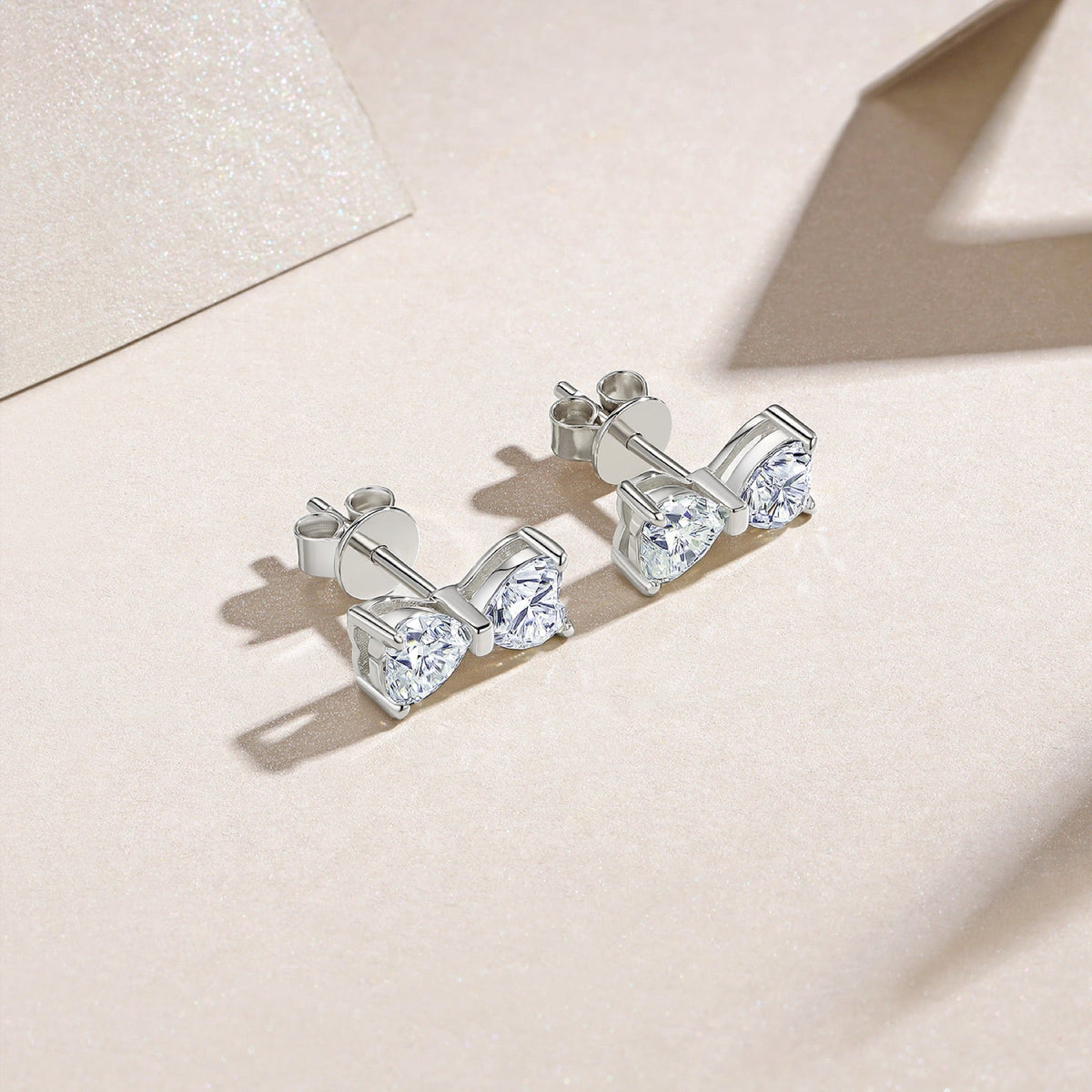 Fiocchetto Moissanite Bow Stud Earrings in Sterling Silver