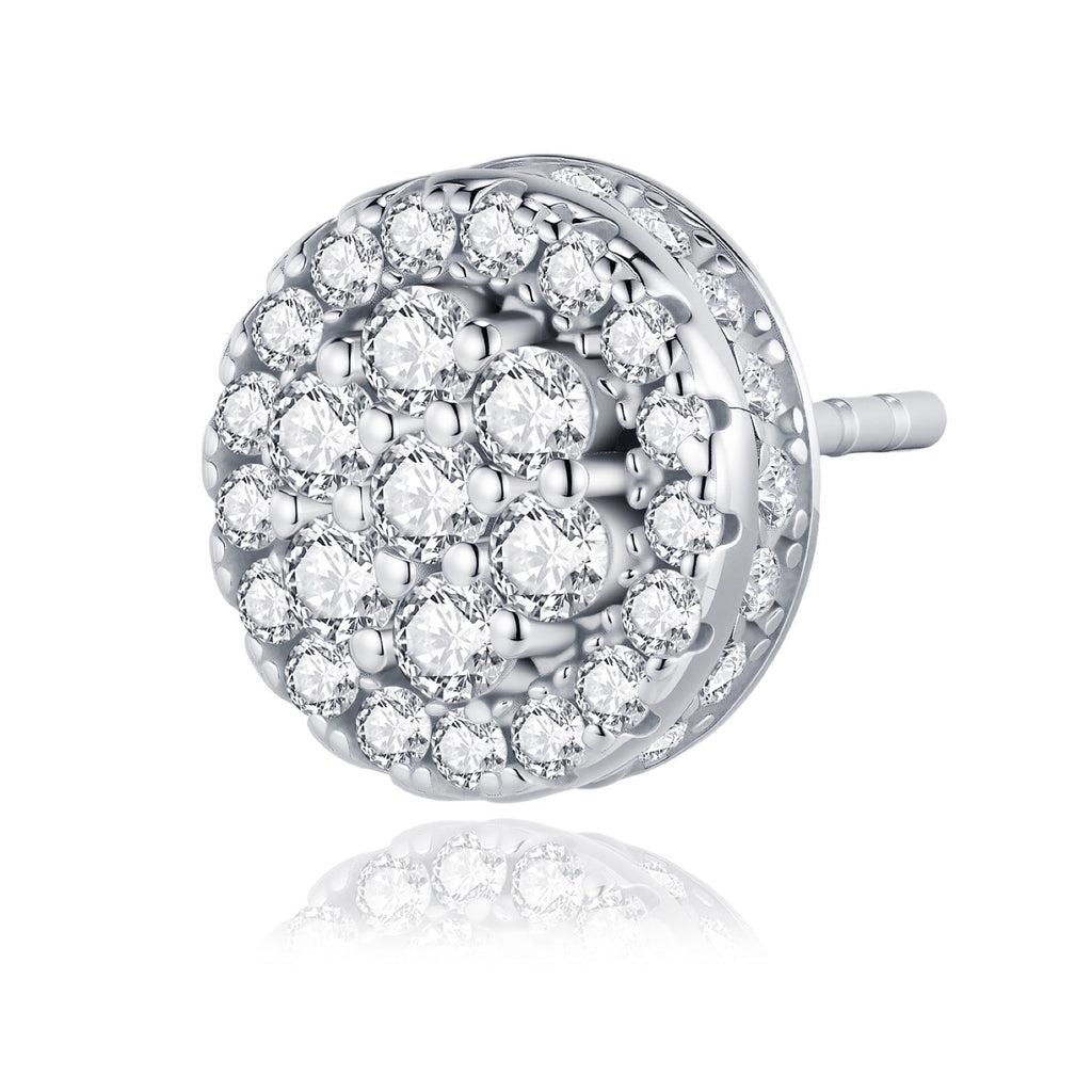 Cupolino Moissanite Cluster Stud Earrings in Sterling Silver