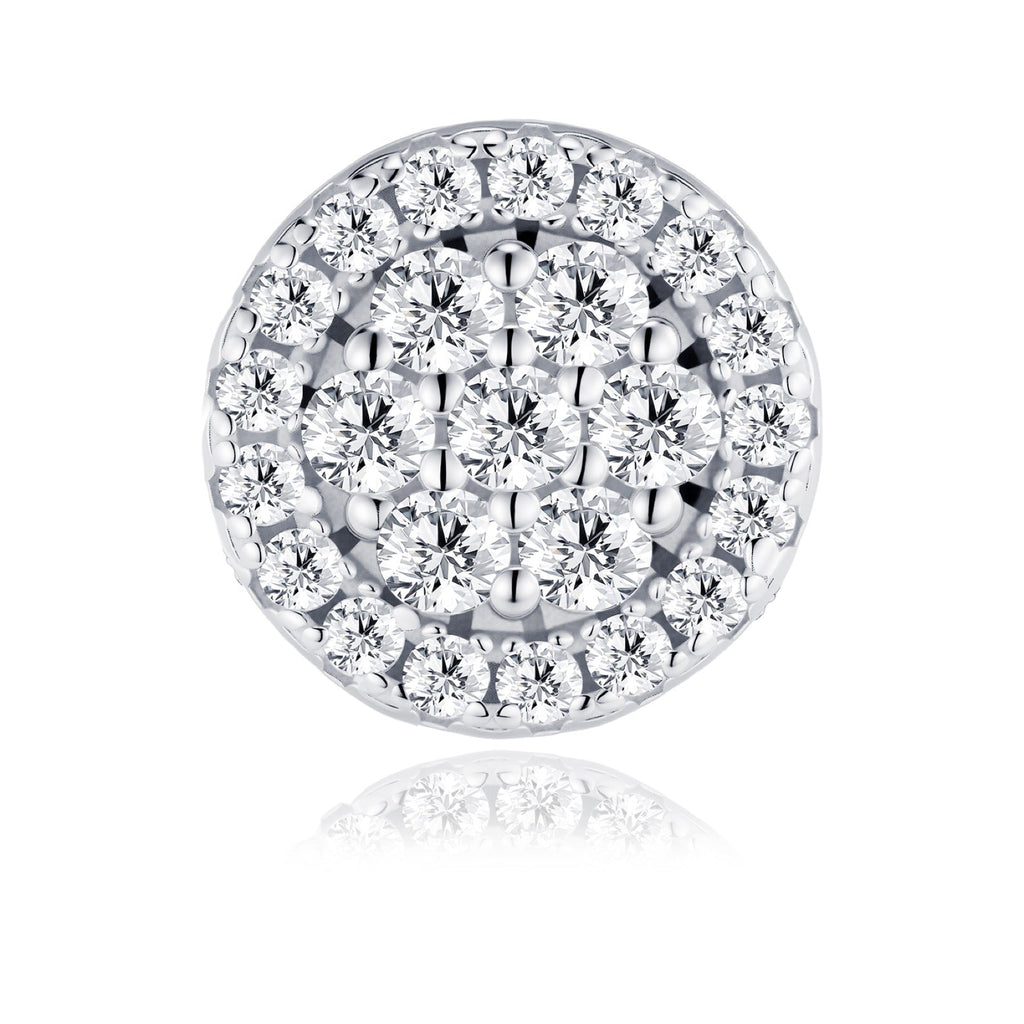 Cupolino Moissanite Cluster Stud Earrings in Sterling Silver