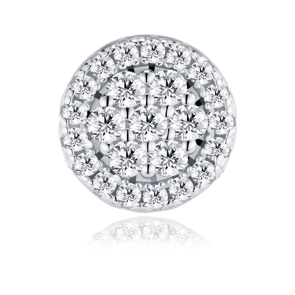 Cupolino Moissanite Cluster Stud Earrings in Sterling Silver