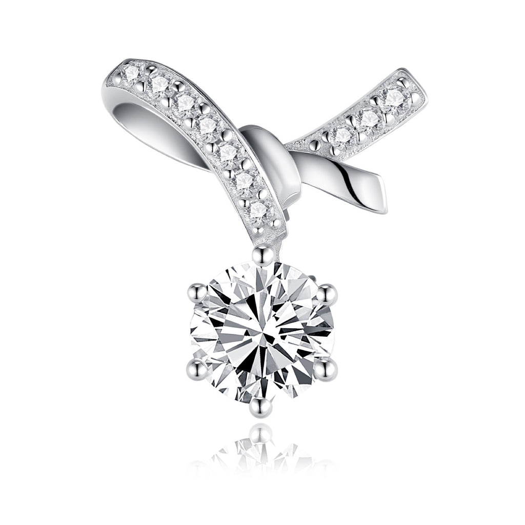 Twistlet Moissanite Drop Stud Earrings in Sterling Silver
